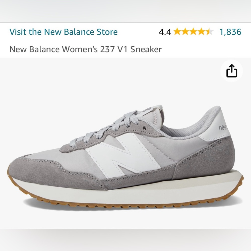 New Balance Women's 237 V1 Sneaker. size 9. Marblehead/Raincloud/Sea Salt.